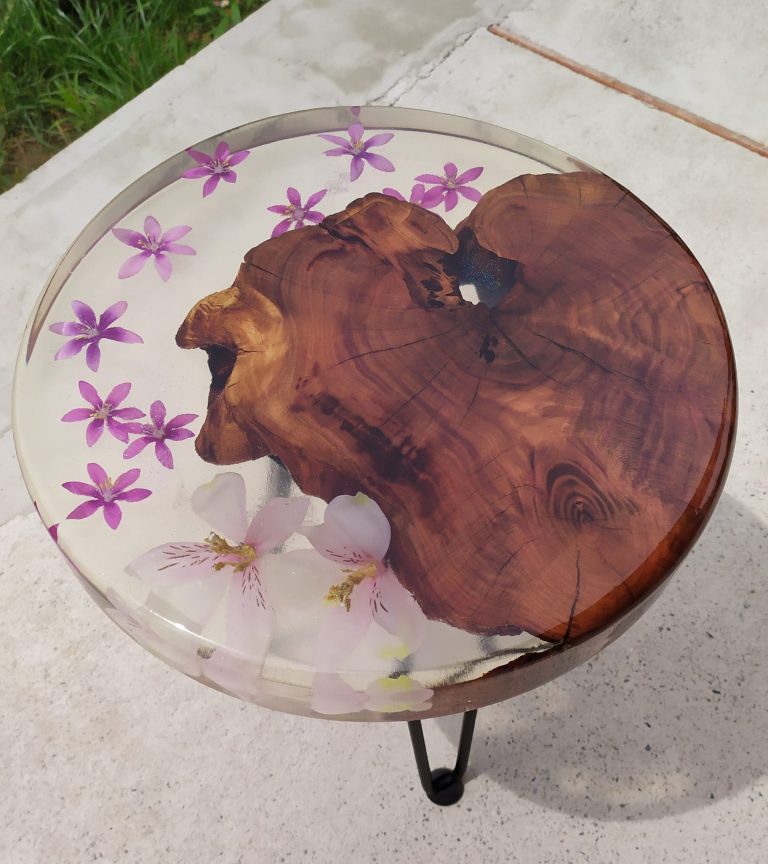 Wood and Resin Coffee Table