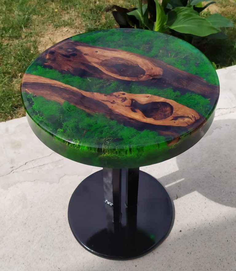 Wood and Resin Coffee Table