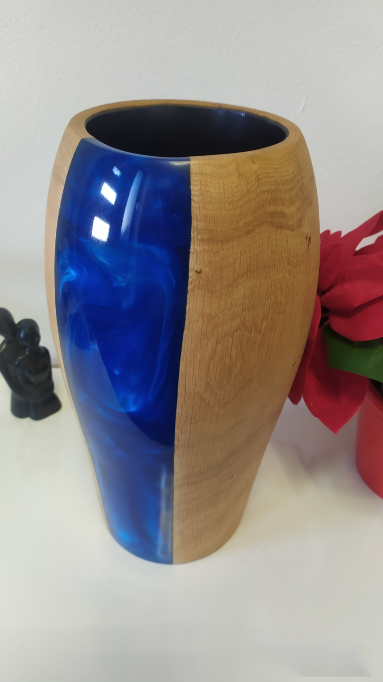 A fusion of nature and ocean depth in a pure, blue form.